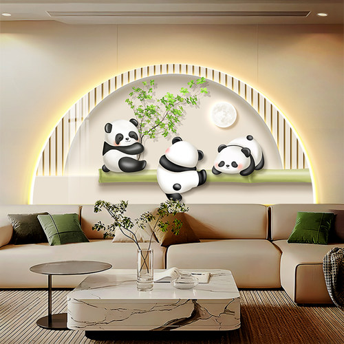 大气简约客厅沙发背景墙LED灯画