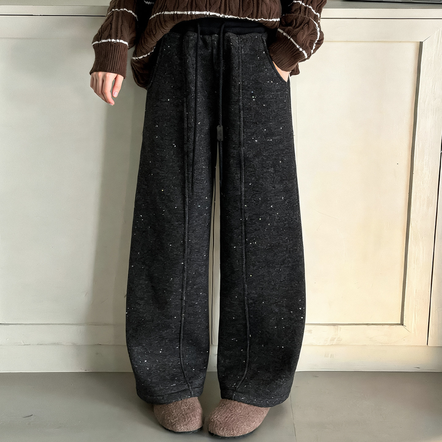 韩版女童加绒裤子冬季2026新款洋气儿童加厚弯刀裤大童撒银阔腿裤,童装/婴儿装/亲子装,裤子,淘宝优惠券,粉丝福利购,淘宝优惠卷