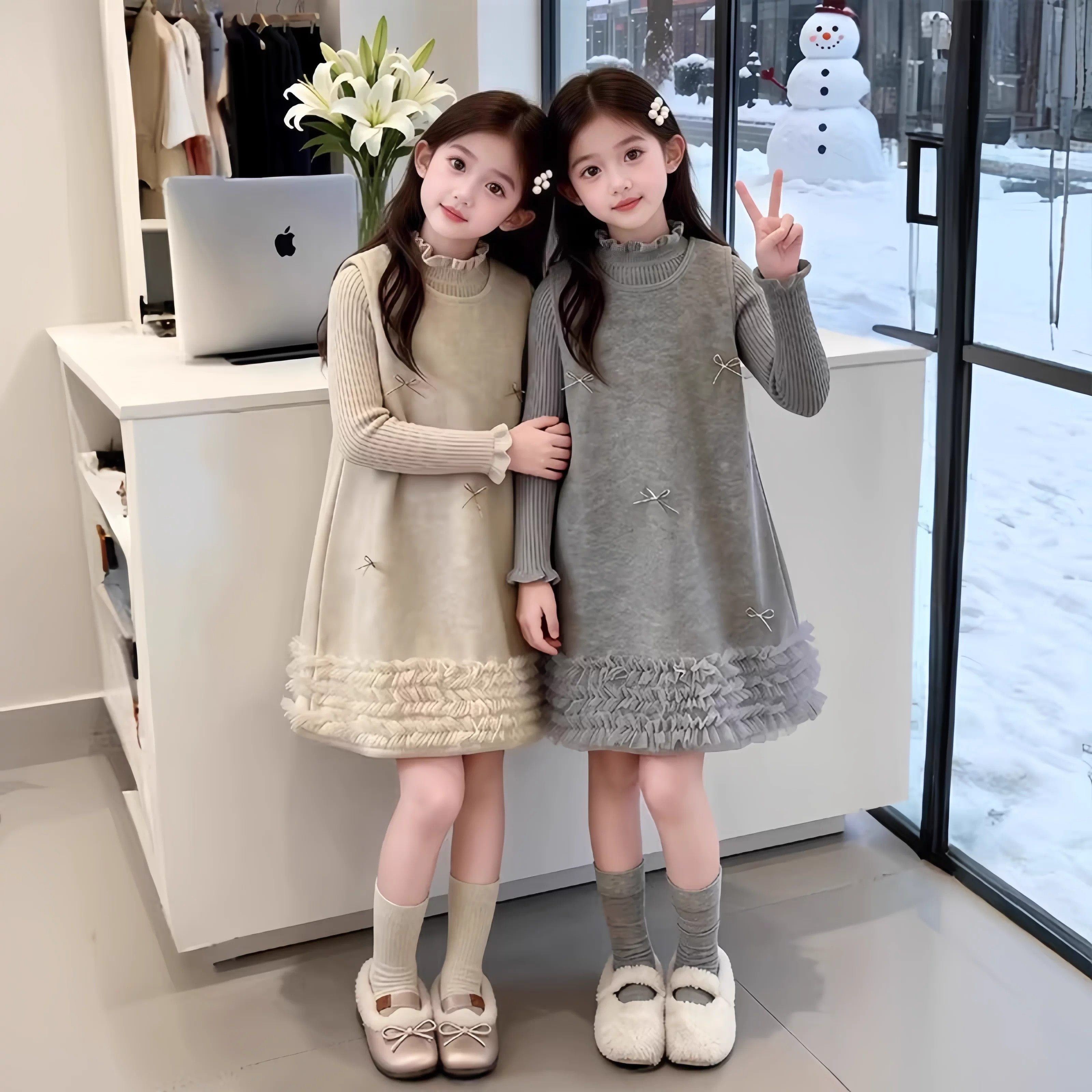 女童连衣裙秋冬2026新款超好看儿童小香风公主裙呢子背心裙两件套,童装/婴儿装/亲子装,连衣裙,淘宝优惠券,粉丝福利购,淘宝优惠卷