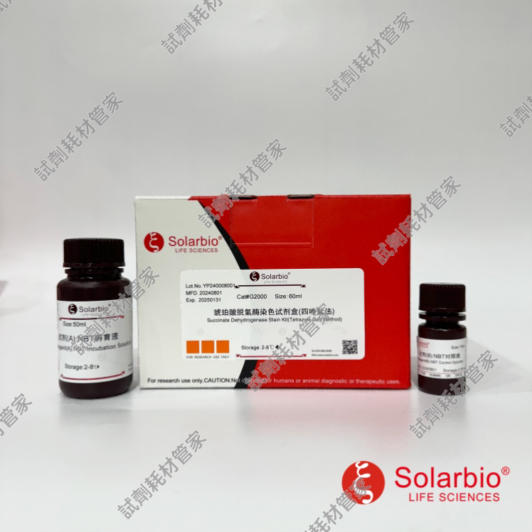 琥珀酸脱氢酶染色试剂盒(四唑盐法)SDH染色试剂 适用新鲜组织切片