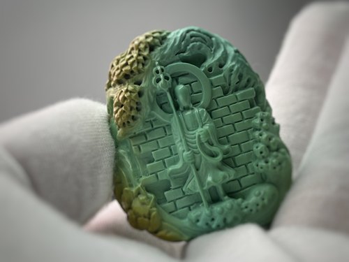 玉化原矿绿松石吊坠配饰