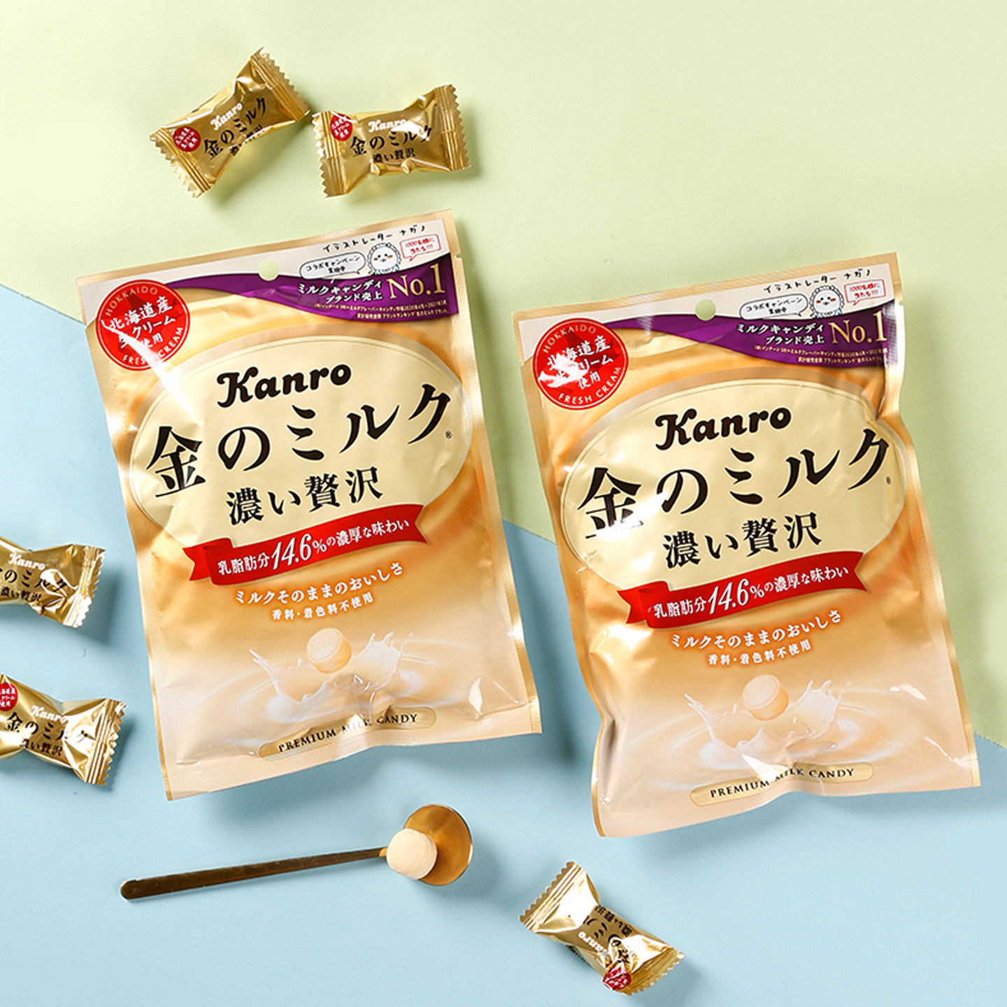 日本进口Kanro甘乐香浓牛奶味硬糖北海道甘露高颜值高端喜糖