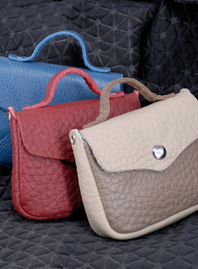 纯牛皮迷你斜跨亲子化妆包母婴欧式休闲小方包软皮真皮青春单肩包