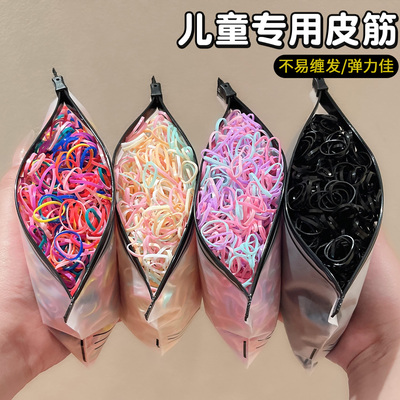 儿童一次性橡皮筋女扎头女童彩色头绳小女孩发圈婴儿扎小啾啾发绳