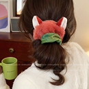 疯狂动物城朱迪尼克毛绒发圈头绳女迪士尼同款 穿搭皮筋大肠圈发饰