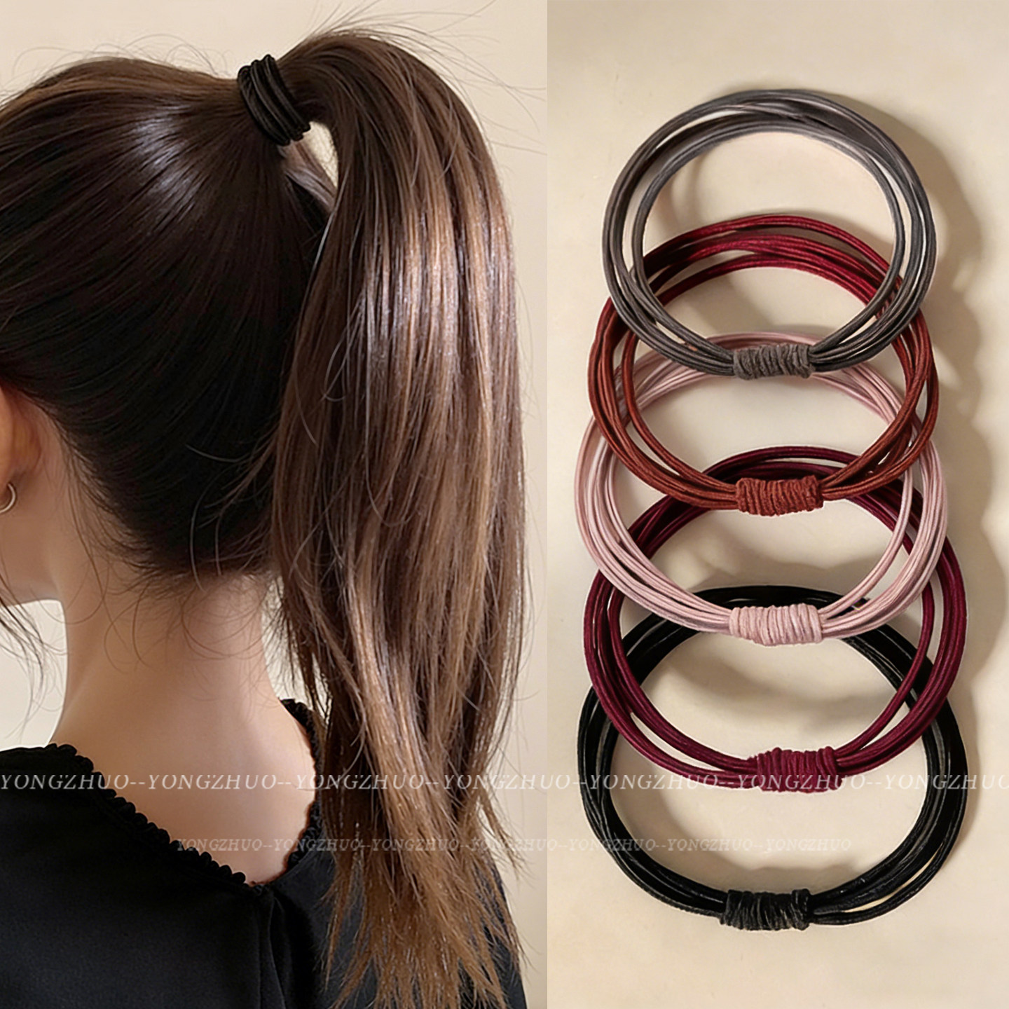 简约头绳女成人2026新款高端橡皮筋高弹力耐用发绳高马尾发圈头饰,饰品/流行首饰/时尚饰品新,发饰,淘宝优惠券,粉丝福利购,淘宝优惠卷