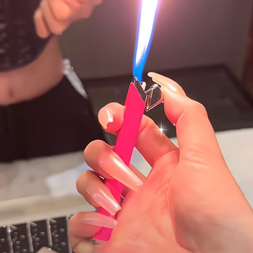 网红小巧果糖色充气打火机