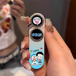 哆啦a梦叮当猫渐变库洛米摇臂齿轮打火机防风充气可爱卡通送男友