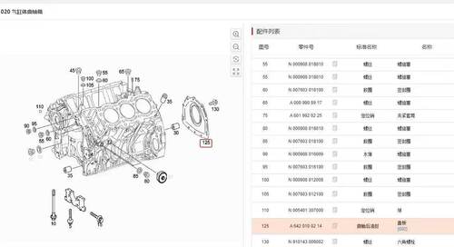 适用奔驰W164 ML300ML350 GL320 GL350 CDI 642曲轴后油封 带底座