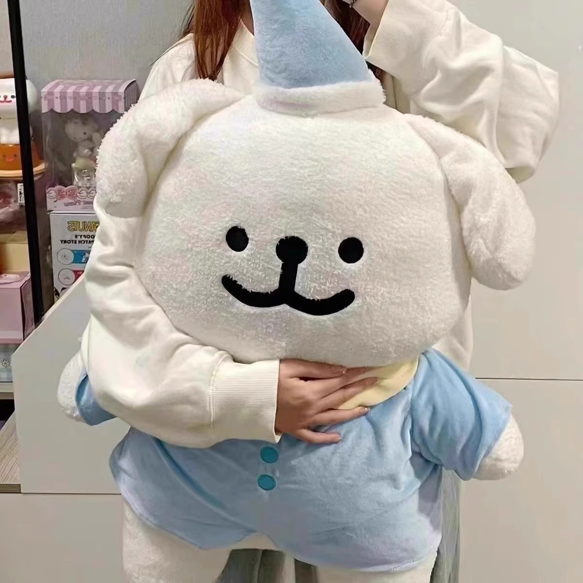线条小狗玩偶大号女生毛绒玩具