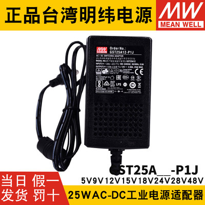 台湾明纬GST25A系列电源适配器