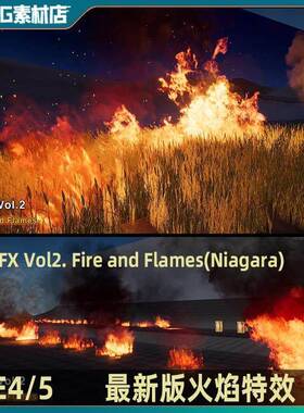 UE4虚幻ue5 奶瓜火焰火把烛光特效M5 VFX Vol2. Fire and Flames
