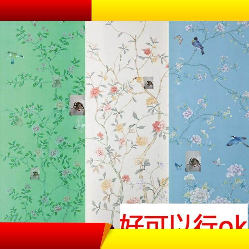 中式古典手绘花鸟风景人物图案真丝壁纸墙纸软装设计方案素材资料,商务/设计服务,设计素材/源文件,淘宝优惠券,粉丝福利购,淘宝优惠卷