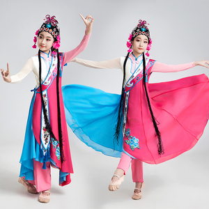 儿童俏花旦演出服小花旦京剧梨花颂赤伶舞蹈服花木兰戏曲元旦表演