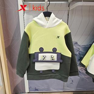 特步儿童装 675125083239原259男小童舒适休闲连帽卫衣 2025春新款