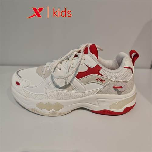 特步儿童2025春新款女大童休闲鞋