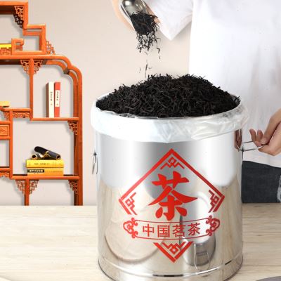 不锈钢密封铁盒小号茶叶罐储存罐茶罐中式复古散装茶叶罐桶内膜袋