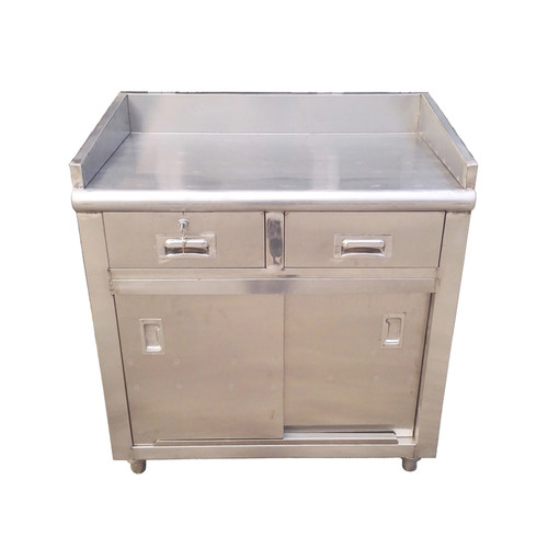 抽屉带锁操作台推拉门整体不锈钢