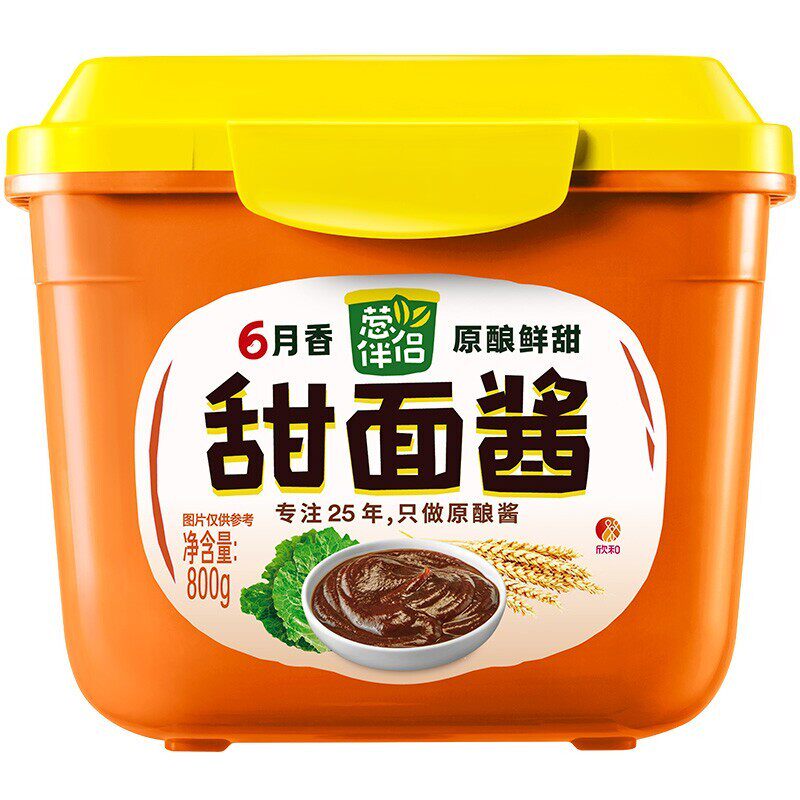 欣和葱伴侣六月香甜面酱300g老北京炸酱面煎饼烤鸭蘸酱800g豆瓣酱