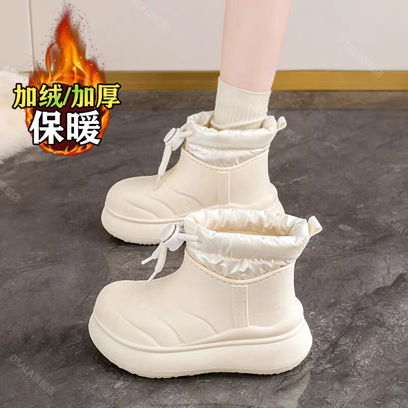 厚底雪地靴女2025新款冬季防水防滑雨鞋女款加绒加厚保暖雪地棉鞋