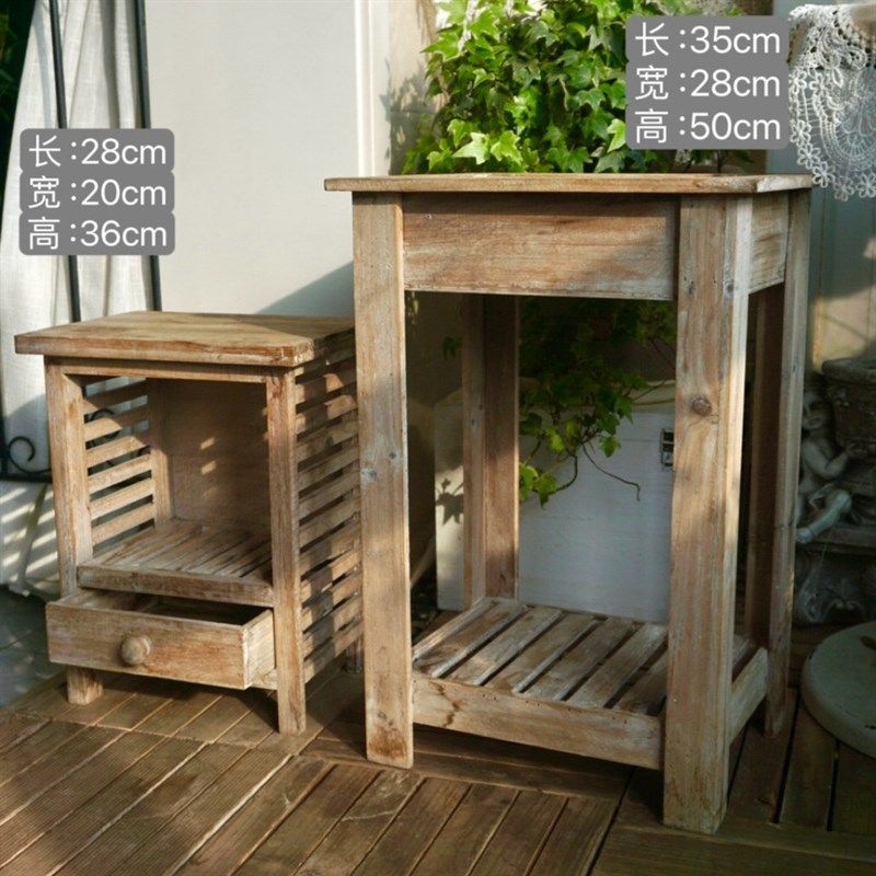 复古木质多功能花架花台装饰组合多层收纳架花园阳台杂货zakka,住宅家具,花架/花几,淘宝优惠券,粉丝福利购,淘宝优惠卷