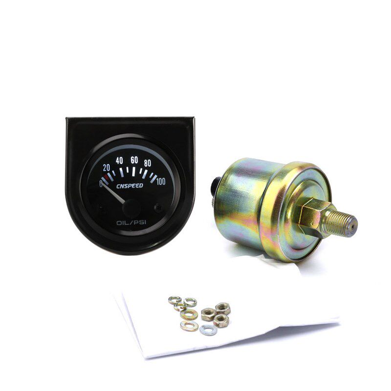 跨境52mm通用油量表水温电压油压油温带传感器电压表汽车仪表