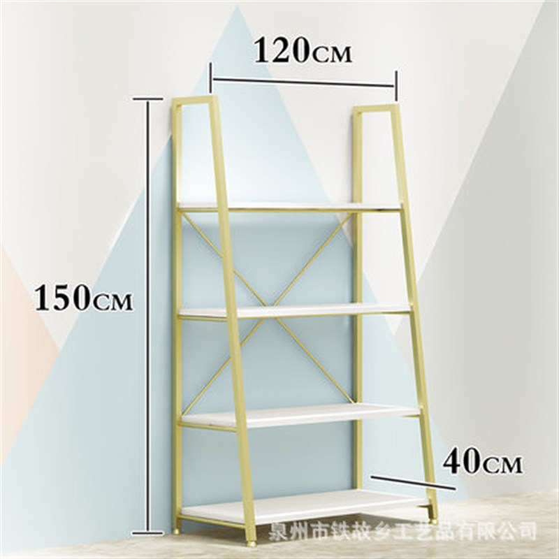 北欧金色铁艺服装架 落地商场童装店挂衣架组合轻奢婚纱店展示架