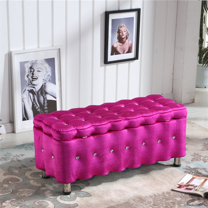 简约多功能换鞋凳客厅懒人矮凳可收纳沙发凳可拆洗现货长凳子