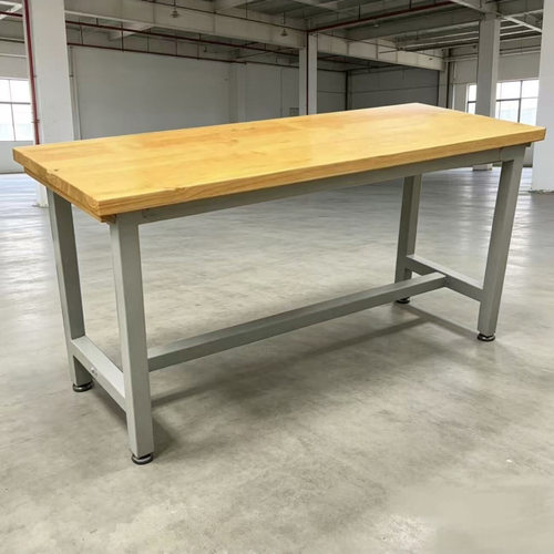 实木重型流水线工作台 操作台车间打包台钳工台虎钳台实验桌