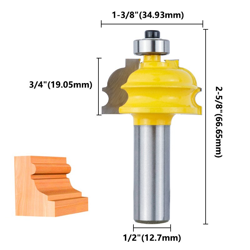 8柄1/2柄 半弧典雅刀边线刀木工铣刀吊顶刀柜门线条刀弧边成型刀