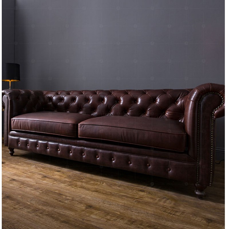 美式乡村复古拉扣咖啡厅样板房售楼部会议室办公室洽谈区美式沙发