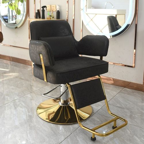 360旋转北欧发廊染烫理发椅 日式剪发椅可升降复古美容椅子