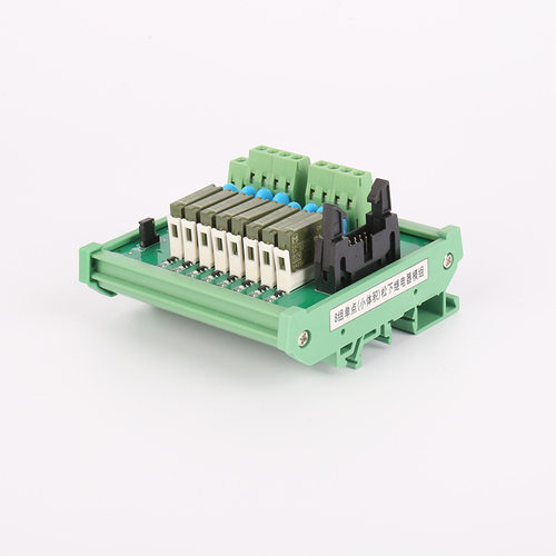 精锐8路牛角接头继电器模组 PLC输出模块扩展板JR-B8PC-F-FP∑