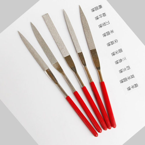电镀金刚石锉刀整型锉金刚锉塑柄5*180套装细齿平面锉刀模具修边
