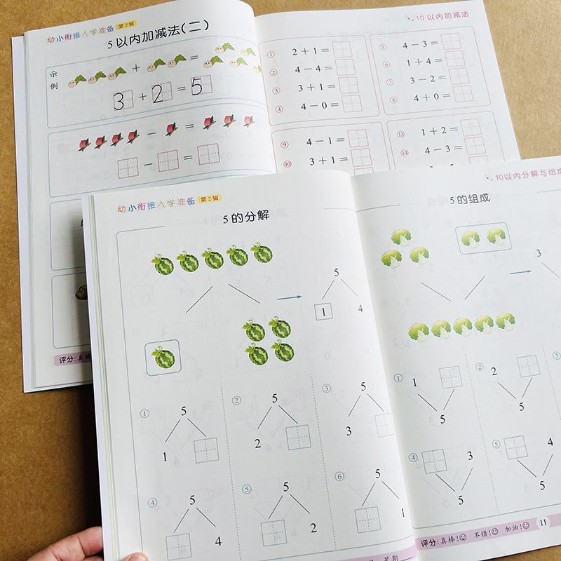 2本幼儿园数学算题10以内加减法