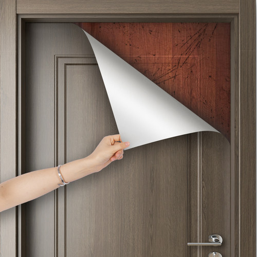 门贴纸自粘木门翻新修补改色贴膜