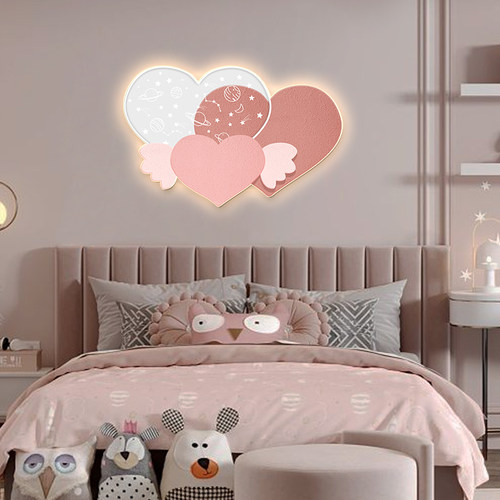 卡通卧室装饰画LED灯画梦幻甜心