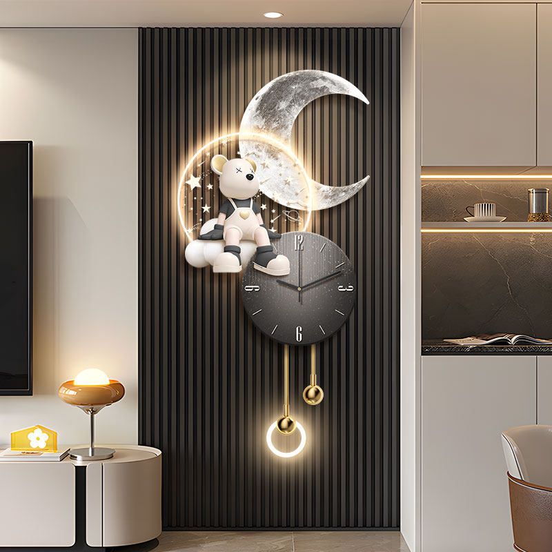 暴力熊轻奢客厅电视背景墙