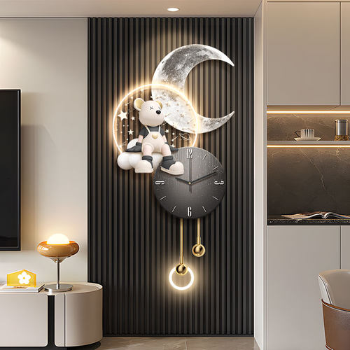 暴力熊轻奢客厅电视背景墙