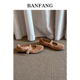 一字扣通勤软底单鞋 BANFANG1.8cm2026新款 圆头分趾平跟玛丽珍女鞋