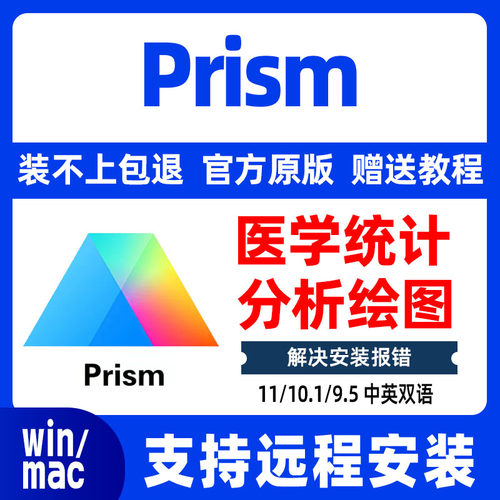 科研绘图软件GraphPad Prism最新版v11中文远程安装包医学WinMac