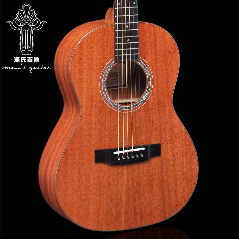 广州满氏手工吉他旅行吉他36寸云杉桃花心云杉玫瑰木面单全单板琴