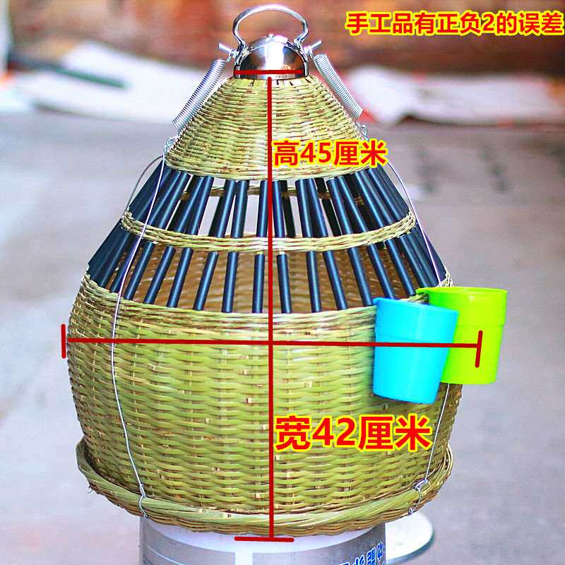 高款鸡笼竹编养鸡笼学徒工竹笼养殖笼子竹编宠物鸡观赏鸡婚庆笼