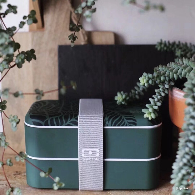 法国monbento枫丹白露印花便当盒 可进微波炉加热日式饭盒