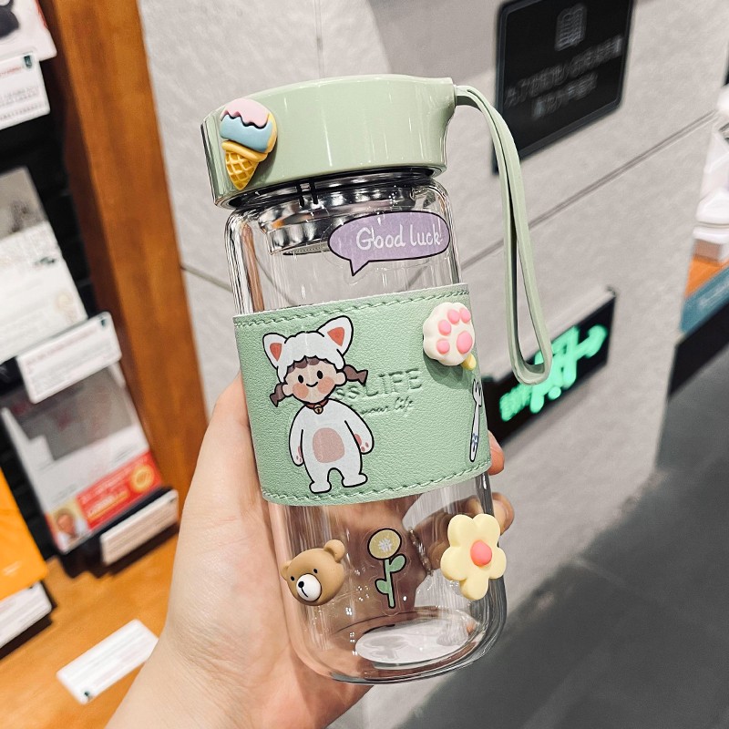 高颜值水杯女新款2022夏季玻璃杯