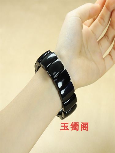 天然黑曜石猫眼手牌手串