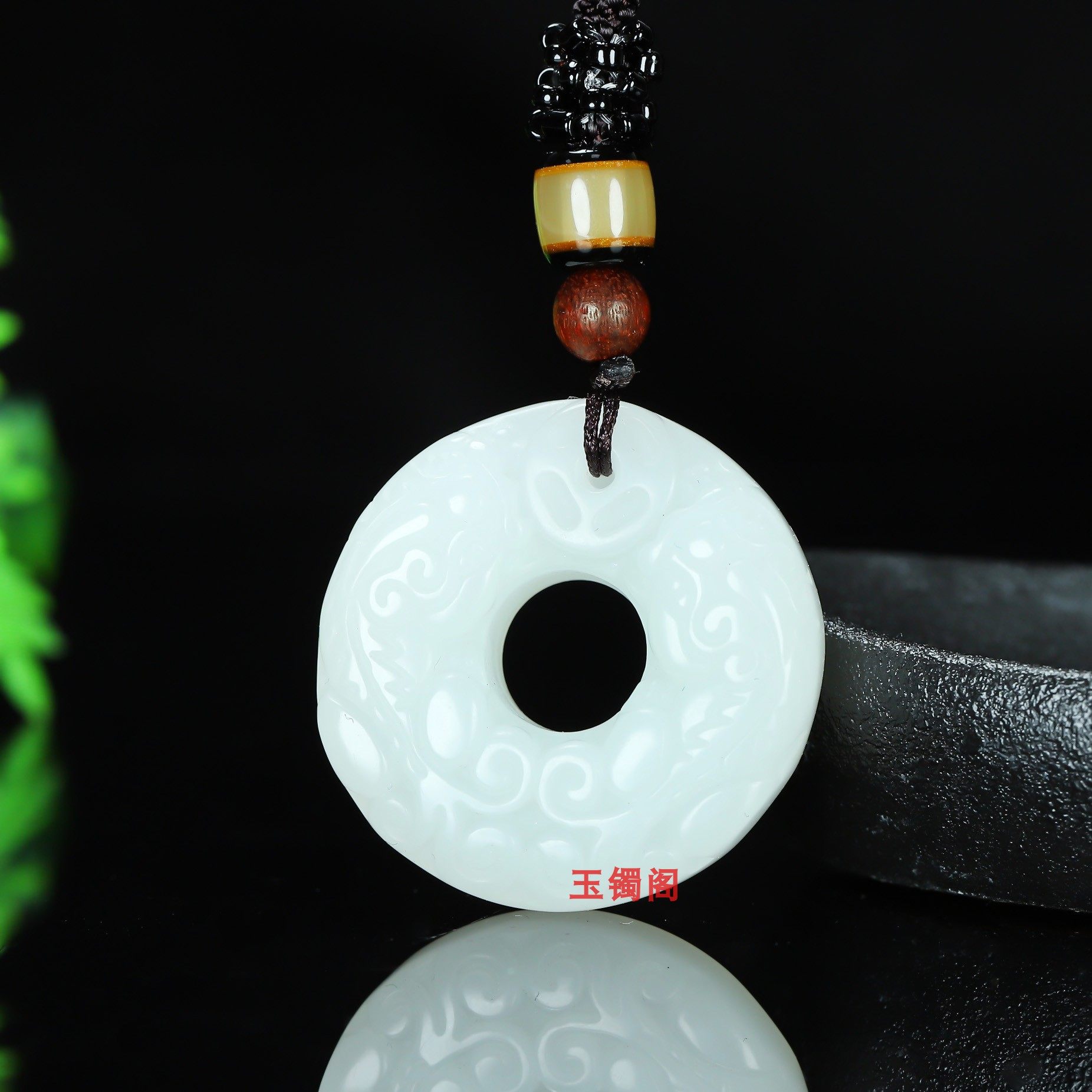 新疆和田玉羊脂白玉招财貔貅挂件白玉双貔貅金钱貔貅吊坠男女款