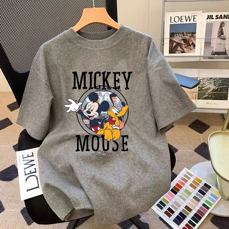 广州十三行外贸清仓捡漏~韩版卡通纯棉短袖T恤男女百搭宽松上衣潮