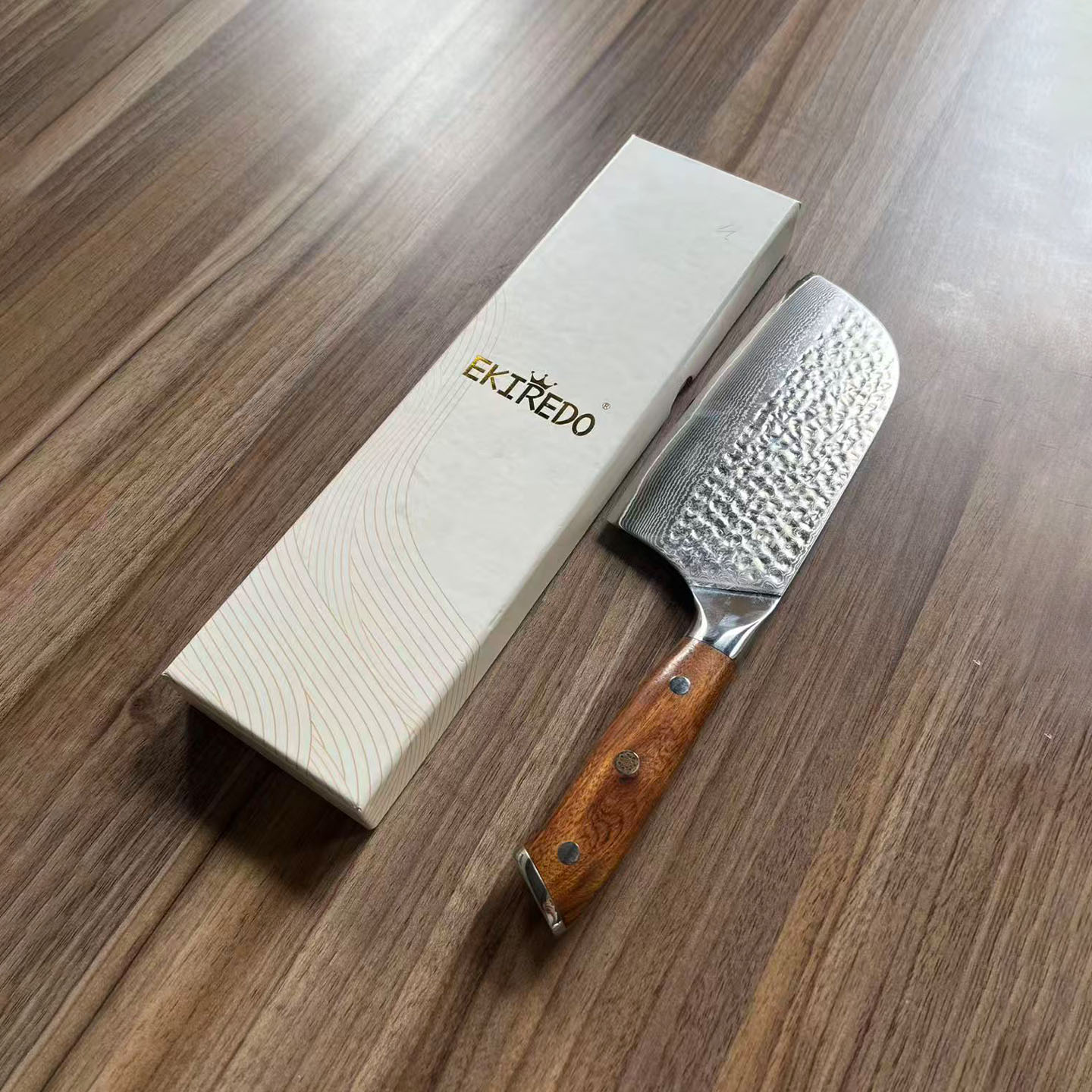 怡可得EKIREDO大马士革钢切片刀中式厨房家用菜刀持久锋利