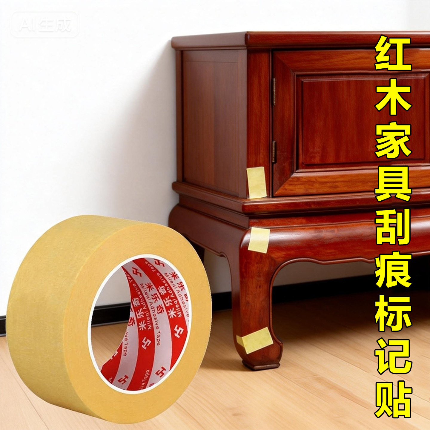 美纹纸胶带红木茶几沙发厂家检查刮痕标记贴实木衣柜桌椅补漆标识,住宅家具,红木椅凳,淘宝优惠券,粉丝福利购,淘宝优惠卷